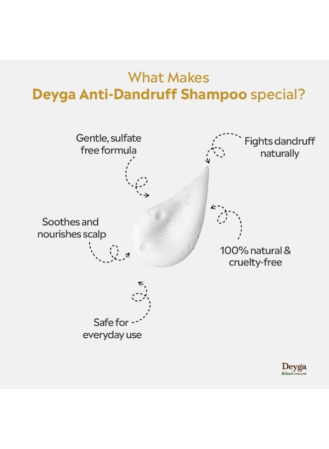 Deyga Intensive Scalp Repair Anti-Dandruff Shampoo (220ml) | Controls Dandruff & Hair Fall | Soothes Itchy Scalp | Strengthens & Nourishes Hair - Image 3